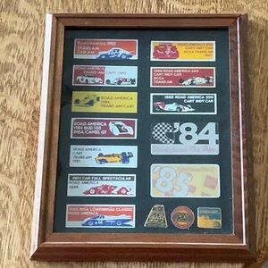 Vintage Racing Ticket Shadow Box
